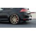 Накладки сплиттеры боковые на задний бампер Вар2 на Volkswagen Golf VII R